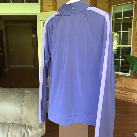 IZOD Sport Womens Light Sweatshirt Full Zip Up Athletic Wear Stretchy Pu… - Picture 9 of 9